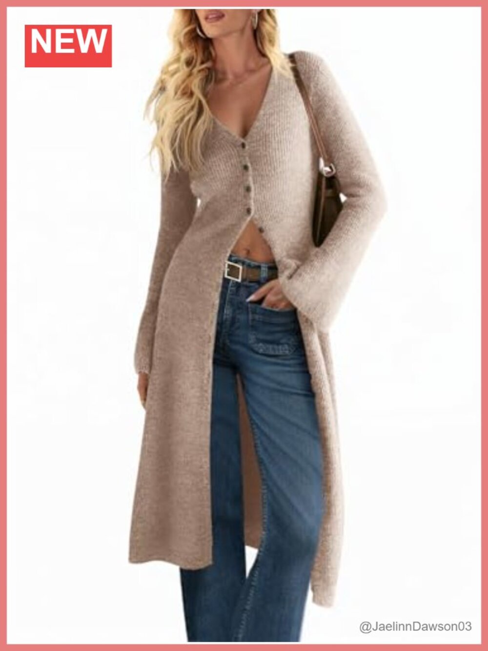 Womens Long Cardigan Sweater Button Down Midi Knit Dress Slim Fit